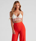 Sway To The Beat Crochet Halter Top