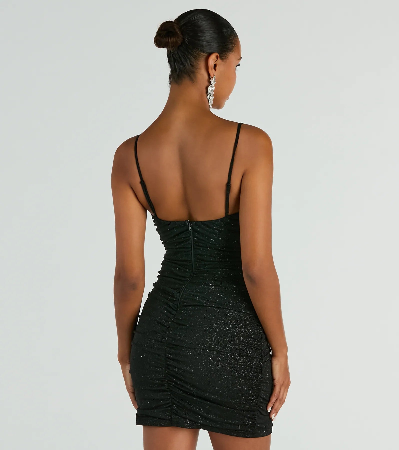 Elsa Glitter V-Neck Party Dress