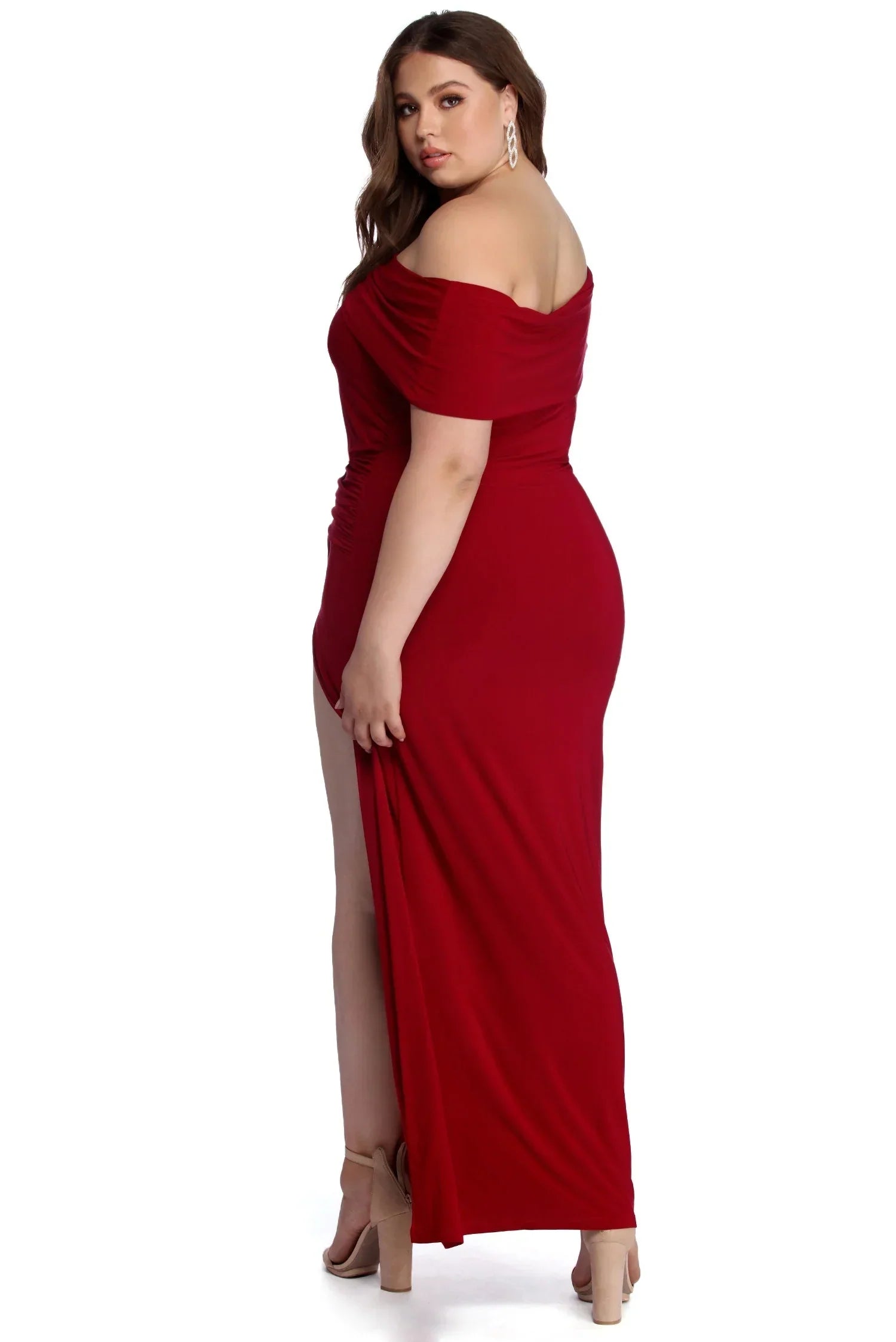 Plus Kaleigh Off Shoulder Dress