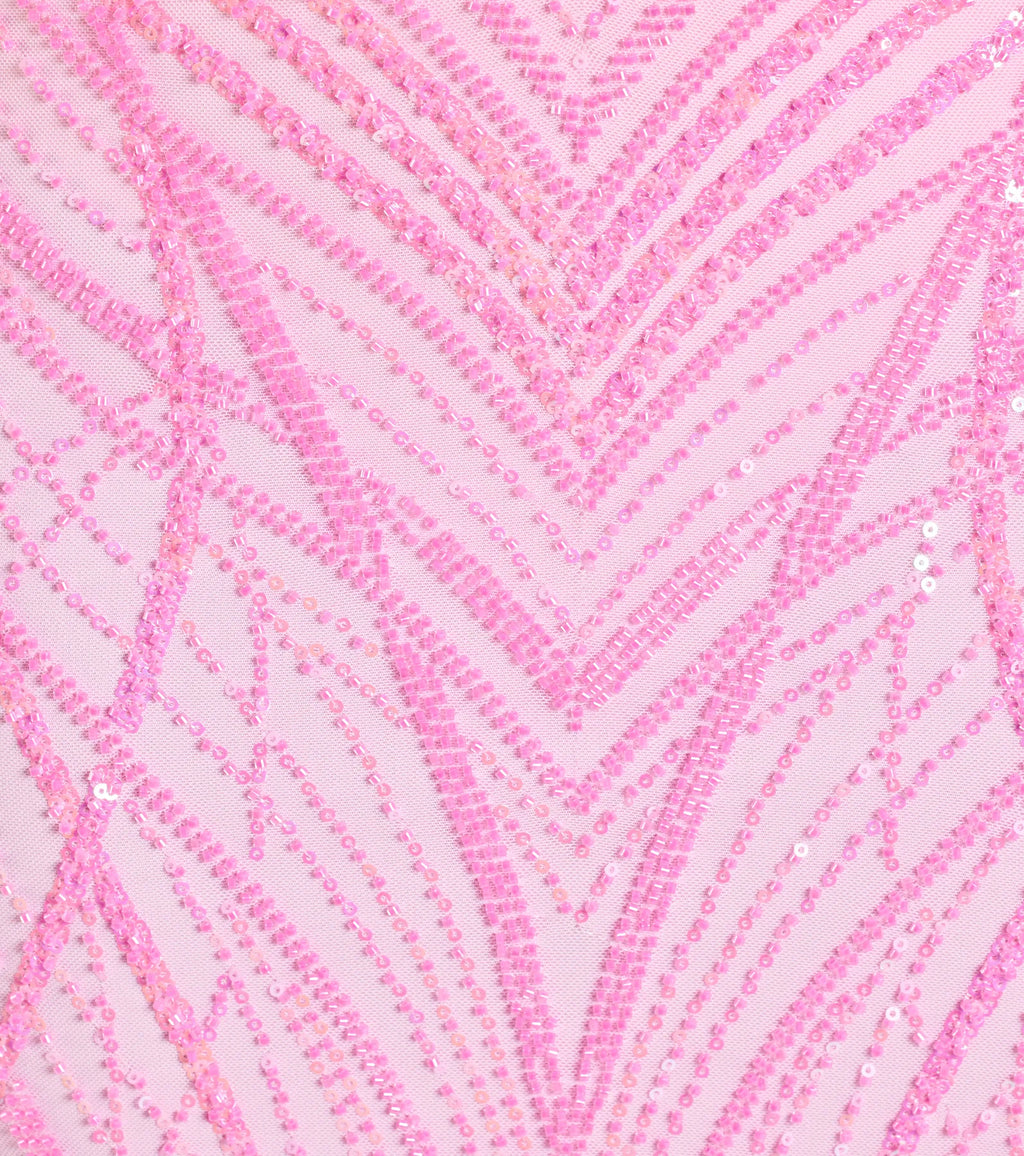 Liv Sleeveless Beaded Sequin Mermaid Dress